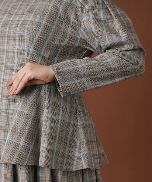Leilian / レリアン シャツ・ブラウス | 【セットアップ対応商品】チェックペプラムブラウス【Leilian：EZUMI】 | 詳細9