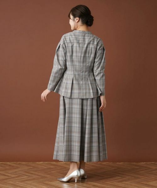 Leilian / レリアン ミニ・ひざ丈スカート | 【セットアップ対応商品】チェックロングフレアスカート【Leilian：EZUMI】 | 詳細3