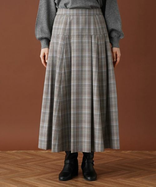 Leilian / レリアン ミニ・ひざ丈スカート | 【セットアップ対応商品】チェックロングフレアスカート【Leilian：EZUMI】 | 詳細4