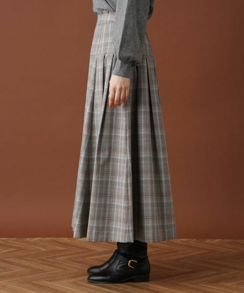 Leilian / レリアン ミニ・ひざ丈スカート | 【セットアップ対応商品】チェックロングフレアスカート【Leilian：EZUMI】 | 詳細5