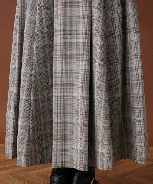 Leilian / レリアン ミニ・ひざ丈スカート | 【セットアップ対応商品】チェックロングフレアスカート【Leilian：EZUMI】 | 詳細8