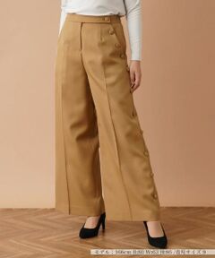 レリアン Leilian パンツ （ブラウン） レリアン leilian パンツ タックワイドパンツ スラックス とろみ