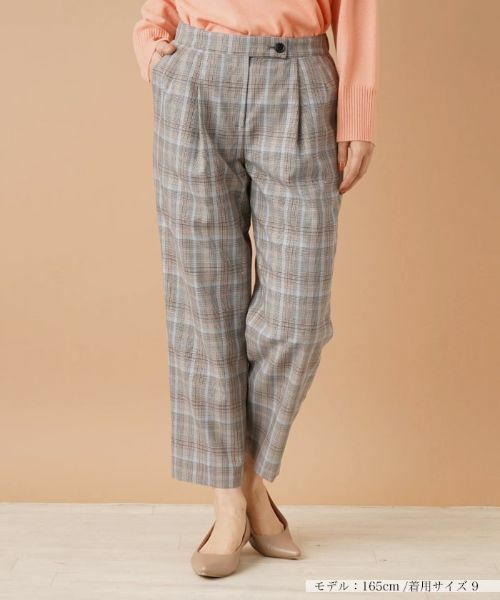 Leilian / レリアン その他パンツ | グレンチェックパンツ【Leilian:EZUMI】(キャメル)