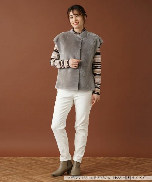 Leilian / レリアン テーラードジャケット | ムートンベスト | 詳細1