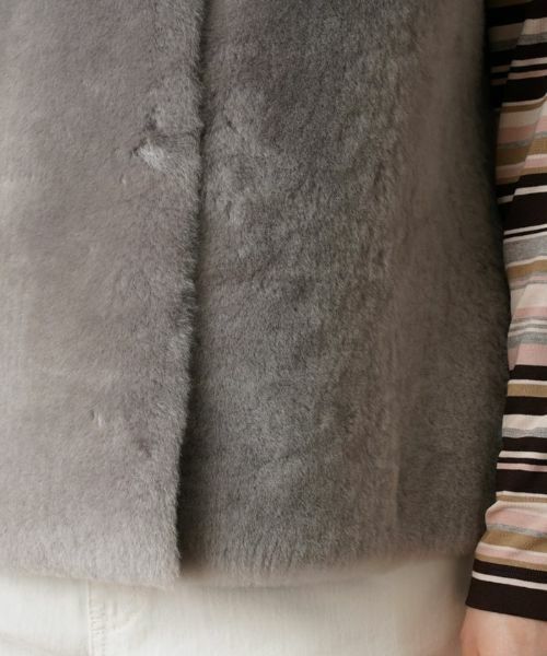 Leilian / レリアン テーラードジャケット | ムートンベスト | 詳細10