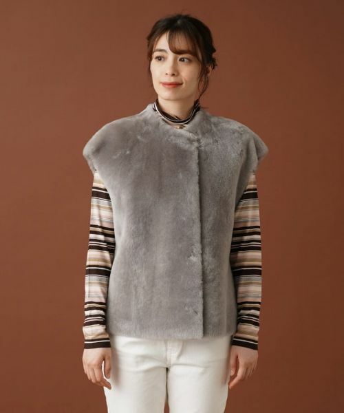 Leilian / レリアン テーラードジャケット | ムートンベスト | 詳細4