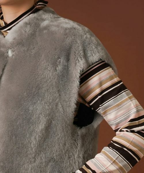 Leilian / レリアン テーラードジャケット | ムートンベスト | 詳細9