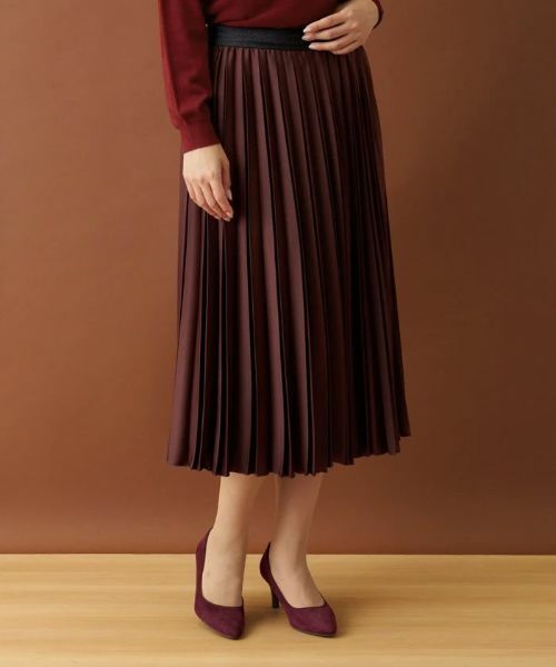 Leilian / レリアン ロング・マキシ丈スカート | サテンプリーツスカート | 詳細17