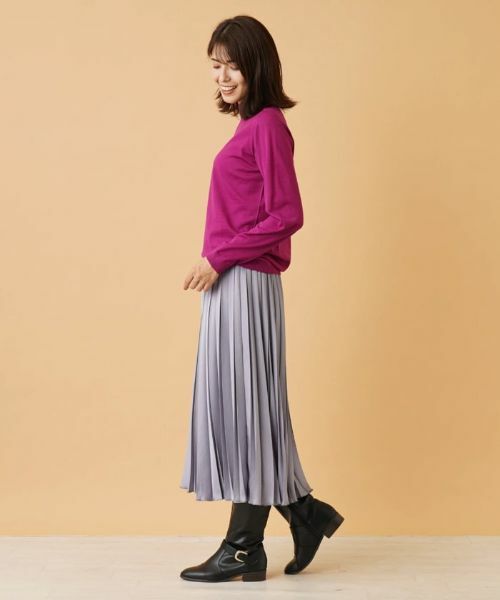 Leilian / レリアン ロング・マキシ丈スカート | サテンプリーツスカート | 詳細2