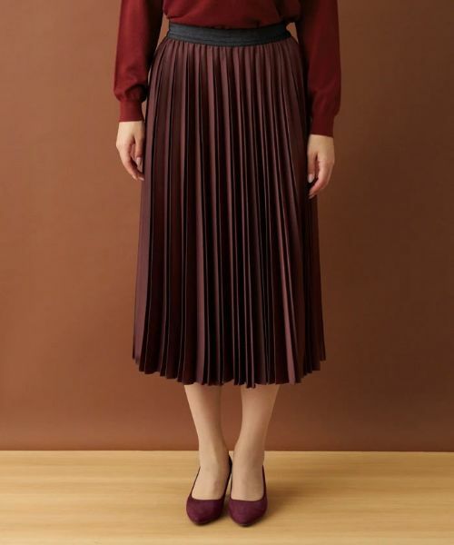 Leilian / レリアン ロング・マキシ丈スカート | サテンプリーツスカート | 詳細20