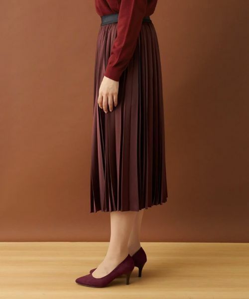 Leilian / レリアン ロング・マキシ丈スカート | サテンプリーツスカート | 詳細21