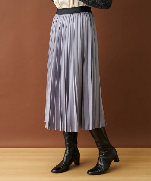 Leilian / レリアン ロング・マキシ丈スカート | サテンプリーツスカート | 詳細26