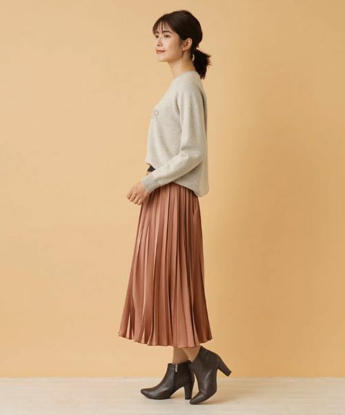 Leilian / レリアン ロング・マキシ丈スカート | サテンプリーツスカート | 詳細5