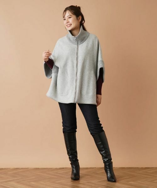 Leilian / レリアン その他アウター | ジップニットポンチョ | 詳細18