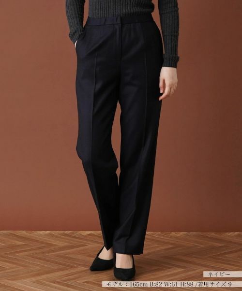 Leilian / レリアン その他パンツ | センタープレスパンツ(ネイビー)