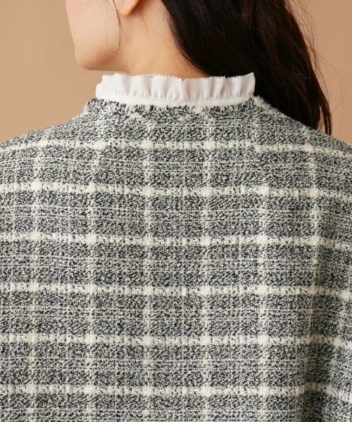 Leilian / レリアン テーラードジャケット | チェックノーカラージャケット【my perfect wardrobe】 | 詳細10