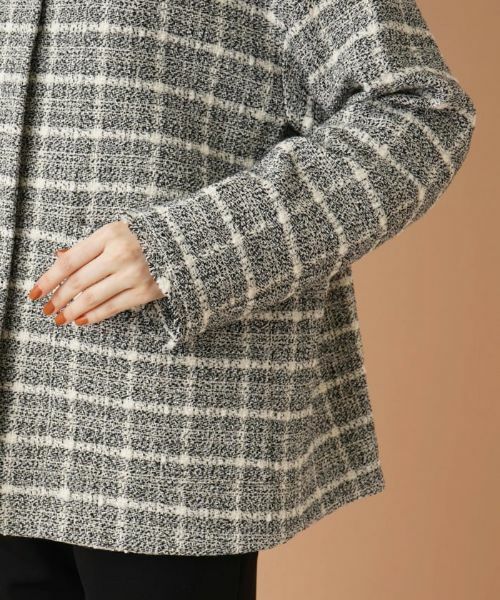 Leilian / レリアン テーラードジャケット | チェックノーカラージャケット【my perfect wardrobe】 | 詳細11