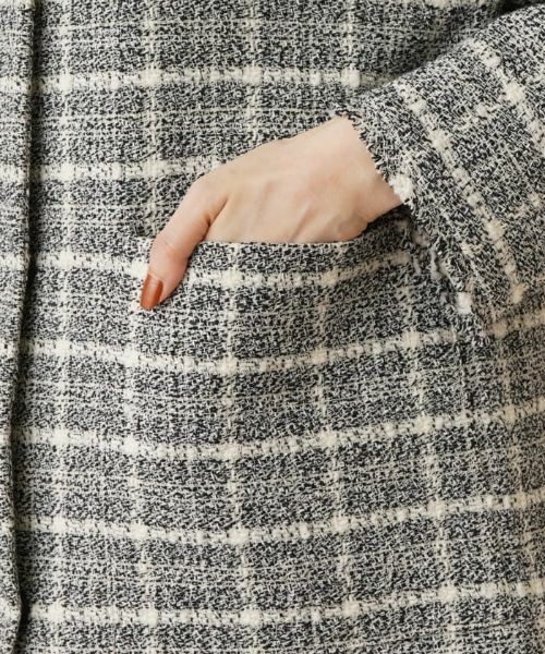 Leilian / レリアン テーラードジャケット | チェックノーカラージャケット【my perfect wardrobe】 | 詳細12