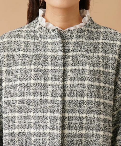 Leilian / レリアン テーラードジャケット | チェックノーカラージャケット【my perfect wardrobe】 | 詳細8