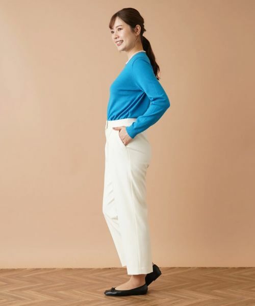 Leilian / レリアン その他パンツ | クロップドタックパンツ【my perfect wardrobe】 | 詳細2