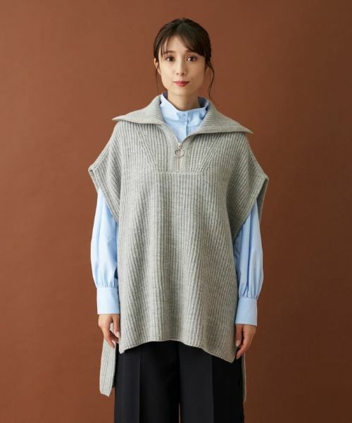 Leilian / レリアン テーラードジャケット | ハーフジップニットジレ【Leilian：EZUMI】 | 詳細10