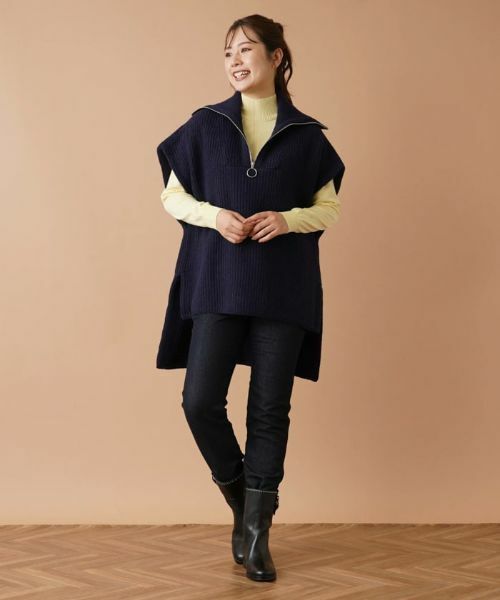 Leilian / レリアン テーラードジャケット | ハーフジップニットジレ【Leilian：EZUMI】 | 詳細17