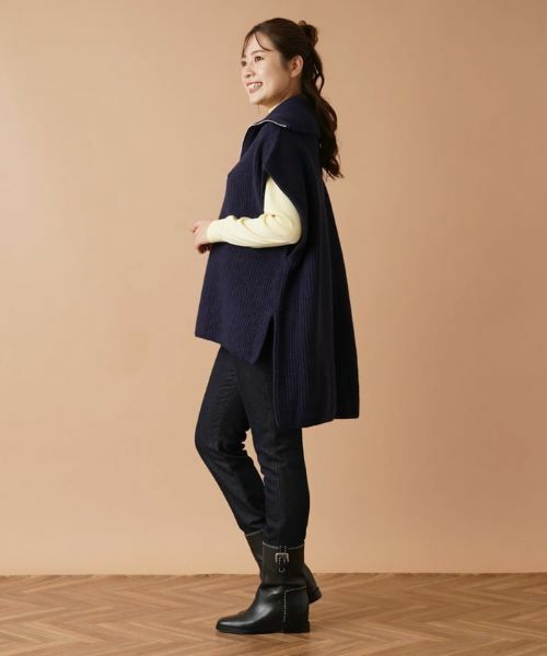 Leilian / レリアン テーラードジャケット | ハーフジップニットジレ【Leilian：EZUMI】 | 詳細18