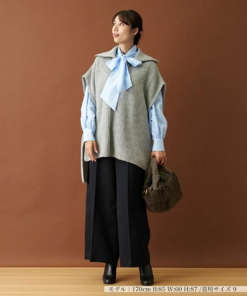 Leilian / レリアン テーラードジャケット | ハーフジップニットジレ【Leilian：EZUMI】 | 詳細3