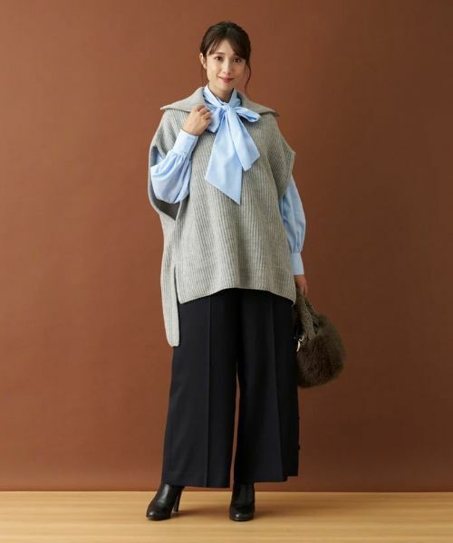 Leilian / レリアン テーラードジャケット | ハーフジップニットジレ【Leilian：EZUMI】 | 詳細5