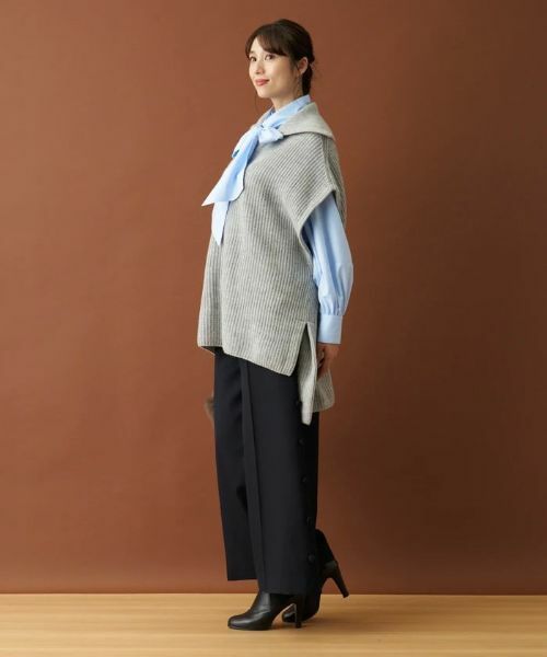 Leilian / レリアン テーラードジャケット | ハーフジップニットジレ【Leilian：EZUMI】 | 詳細6