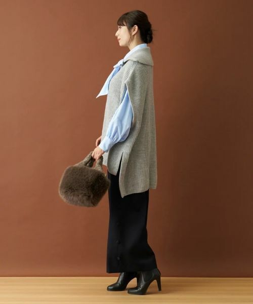 Leilian / レリアン テーラードジャケット | ハーフジップニットジレ【Leilian：EZUMI】 | 詳細7