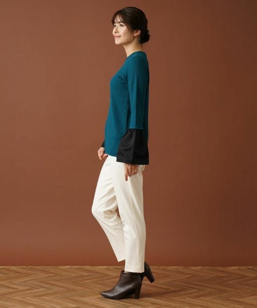 Leilian / レリアン ニット・セーター | 切替ベルスリーブリブニット【Leilian：EZUMI】 | 詳細5