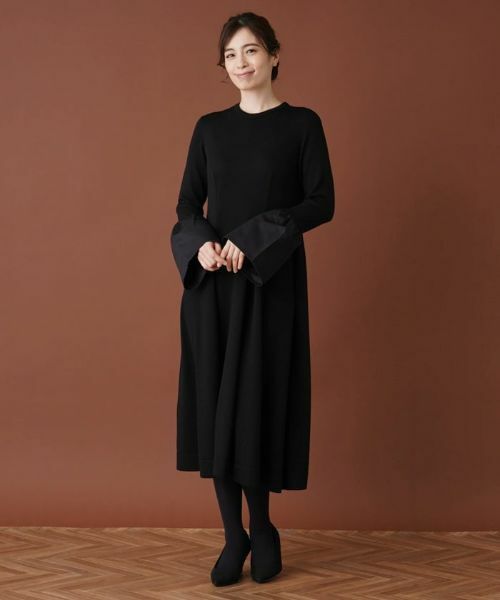 Leilian / レリアン ドレス | 【タウンエレガンス】ベルスリーブ切替フレアワンピース【Leilian:EZUMI】 | 詳細13