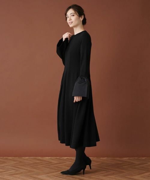 Leilian / レリアン ドレス | 【タウンエレガンス】ベルスリーブ切替フレアワンピース【Leilian:EZUMI】 | 詳細14
