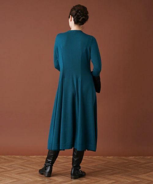 Leilian / レリアン ドレス | 【タウンエレガンス】ベルスリーブ切替フレアワンピース【Leilian:EZUMI】 | 詳細3