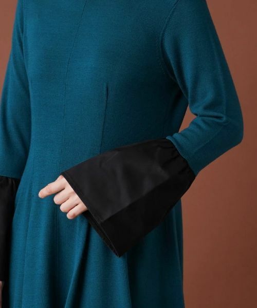 Leilian / レリアン ドレス | 【タウンエレガンス】ベルスリーブ切替フレアワンピース【Leilian:EZUMI】 | 詳細9
