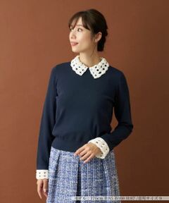 Leilian / レリアン ニット・セーター | クロッシェ編み切替ニット