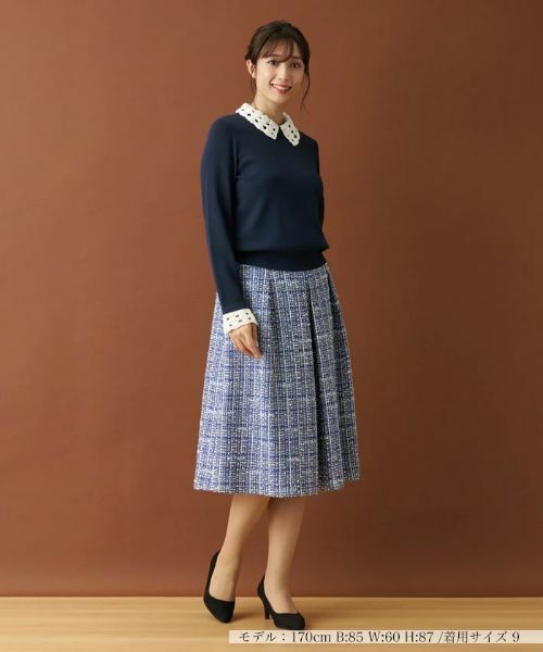 Leilian / レリアン ニット・セーター | クロッシェ編み切替ニット | 詳細1