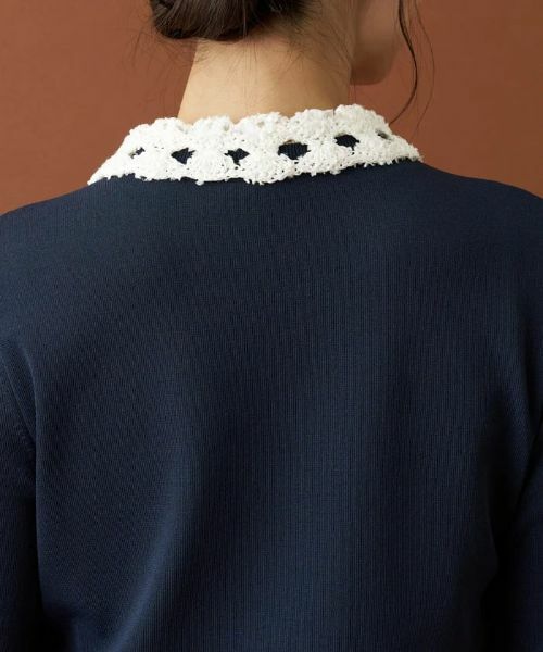 Leilian / レリアン ニット・セーター | クロッシェ編み切替ニット | 詳細10