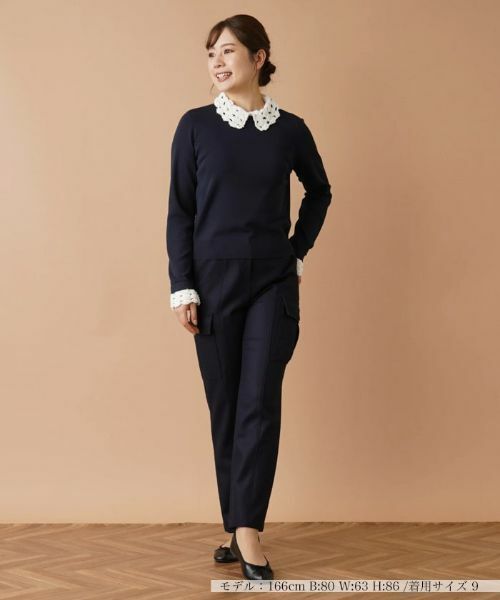 Leilian / レリアン ニット・セーター | クロッシェ編み切替ニット | 詳細14