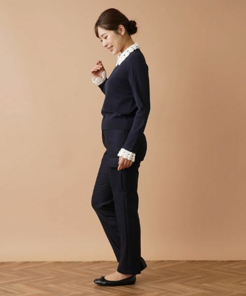 Leilian / レリアン ニット・セーター | クロッシェ編み切替ニット | 詳細15