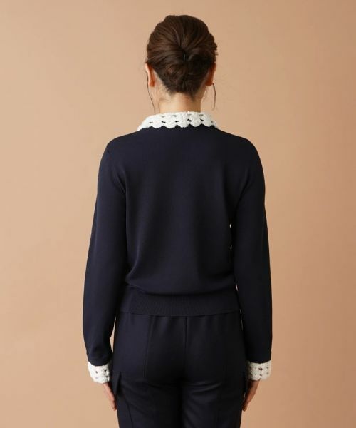 Leilian / レリアン ニット・セーター | クロッシェ編み切替ニット | 詳細19