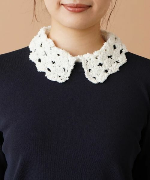 Leilian / レリアン ニット・セーター | クロッシェ編み切替ニット | 詳細22