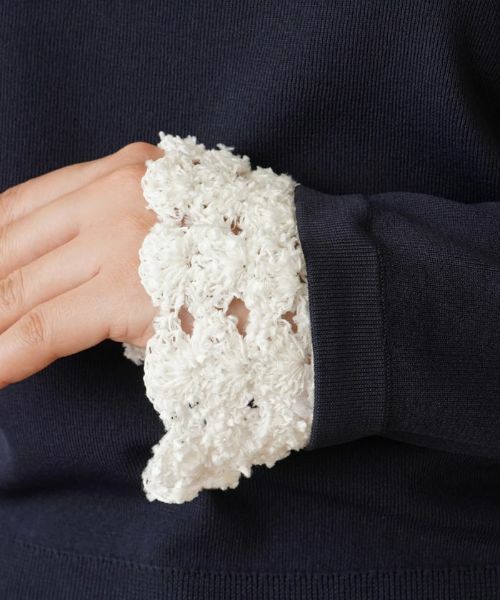 Leilian / レリアン ニット・セーター | クロッシェ編み切替ニット | 詳細25