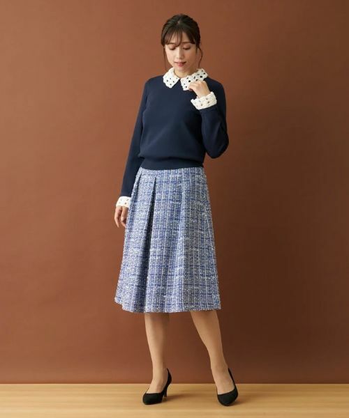 Leilian / レリアン ニット・セーター | クロッシェ編み切替ニット | 詳細3