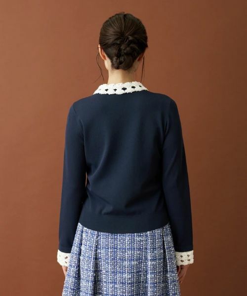 Leilian / レリアン ニット・セーター | クロッシェ編み切替ニット | 詳細8