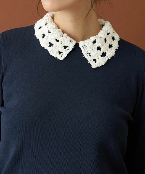 Leilian / レリアン ニット・セーター | クロッシェ編み切替ニット | 詳細9