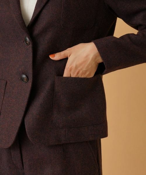 Leilian / レリアン テーラードジャケット | ヘリンボーンテーラードジャケット | 詳細10