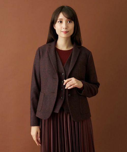 Leilian / レリアン テーラードジャケット | ヘリンボーンテーラードジャケット | 詳細25