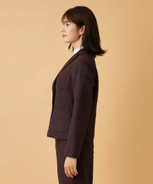 Leilian / レリアン テーラードジャケット | ヘリンボーンテーラードジャケット | 詳細5